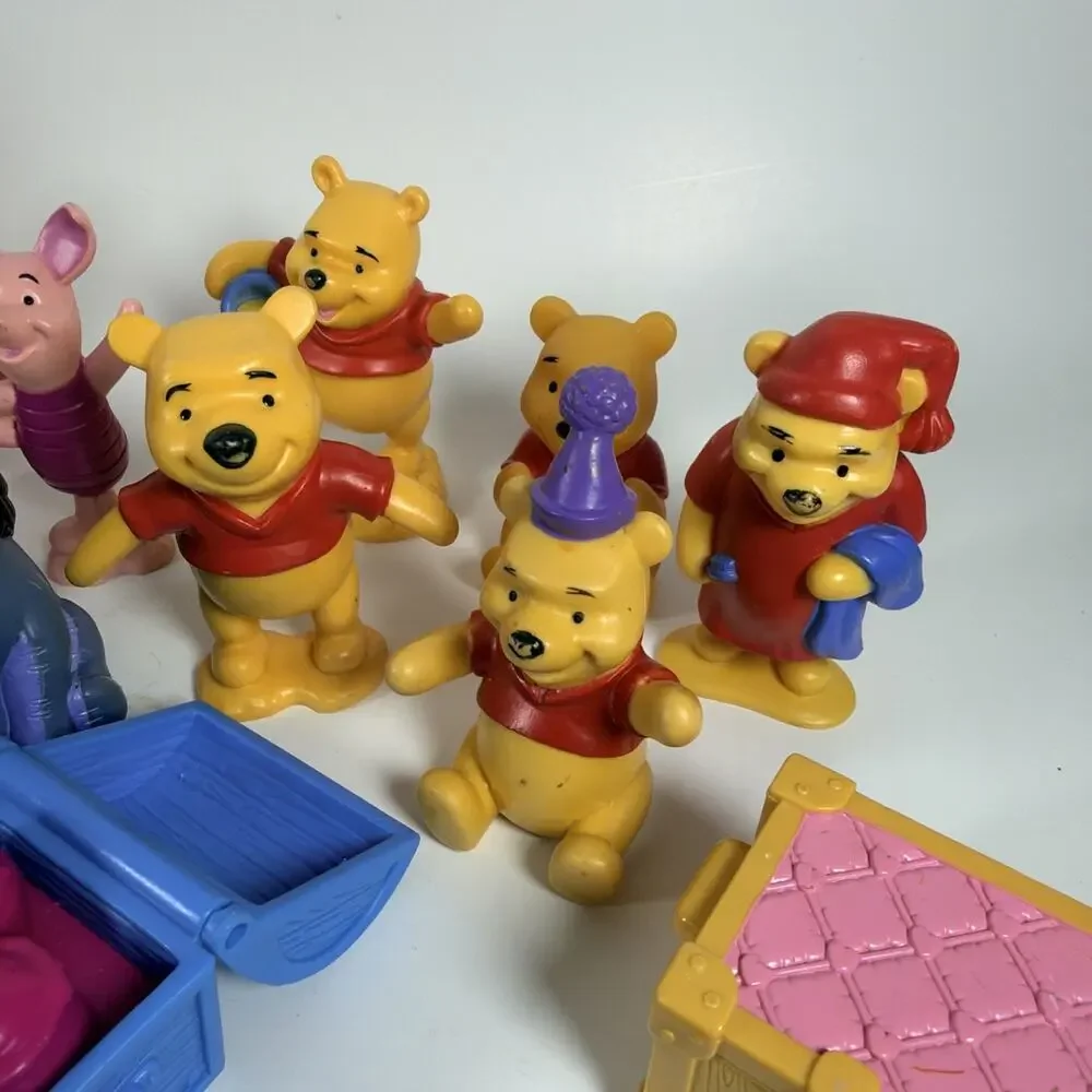 Lot of Winnie The Pooh Character Figures & Various Accessories